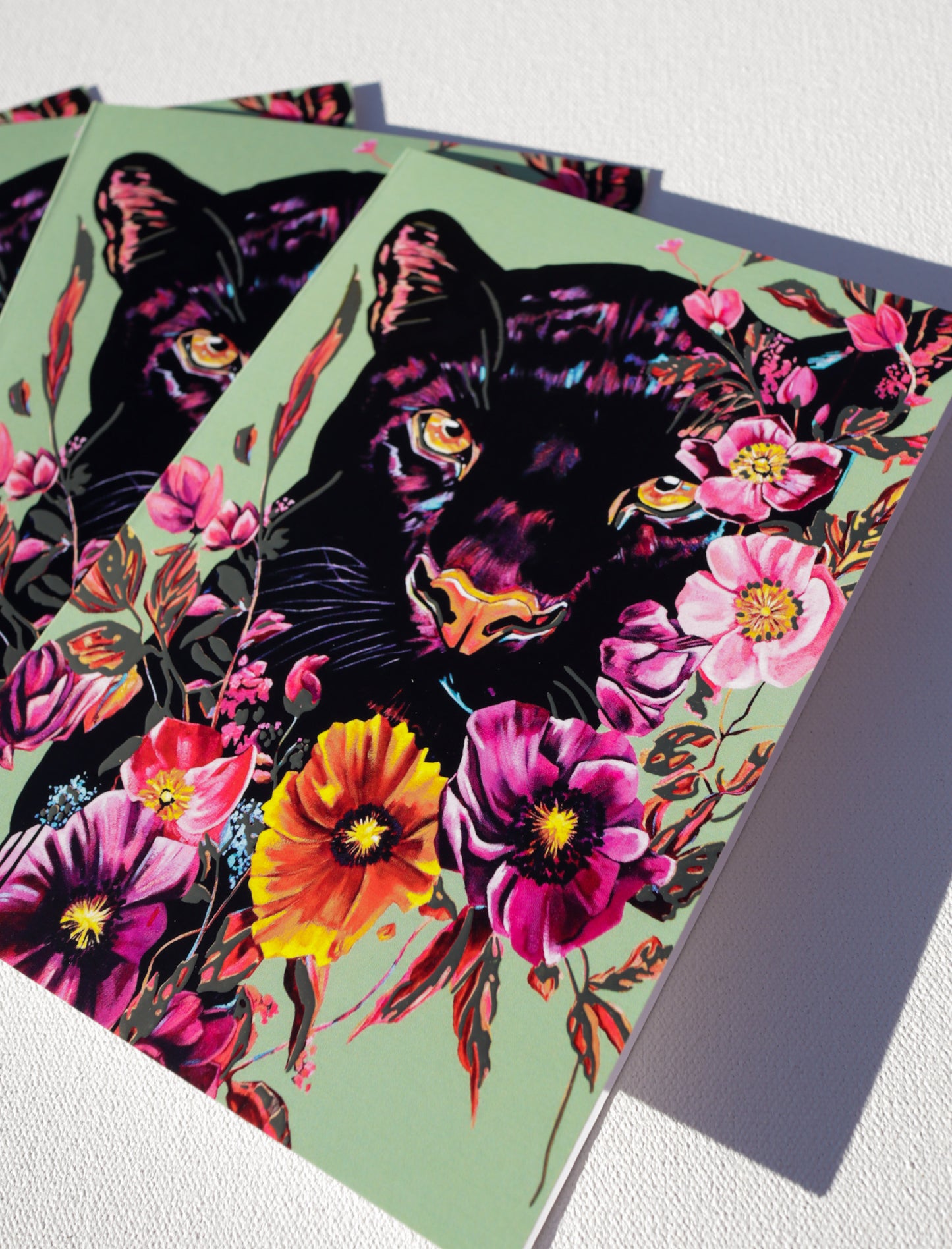 "into the jungle" greeting card