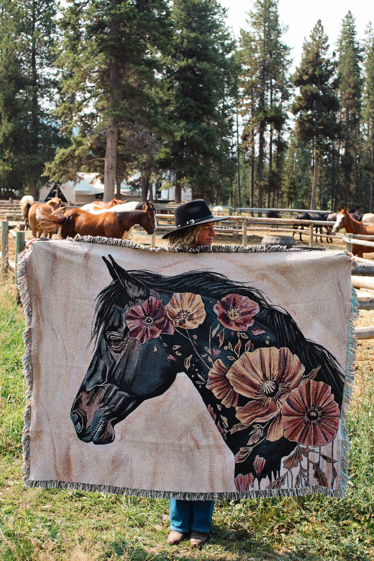 "waiting for you" art blanket