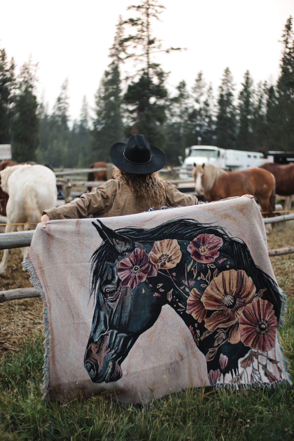 "waiting for you" art blanket