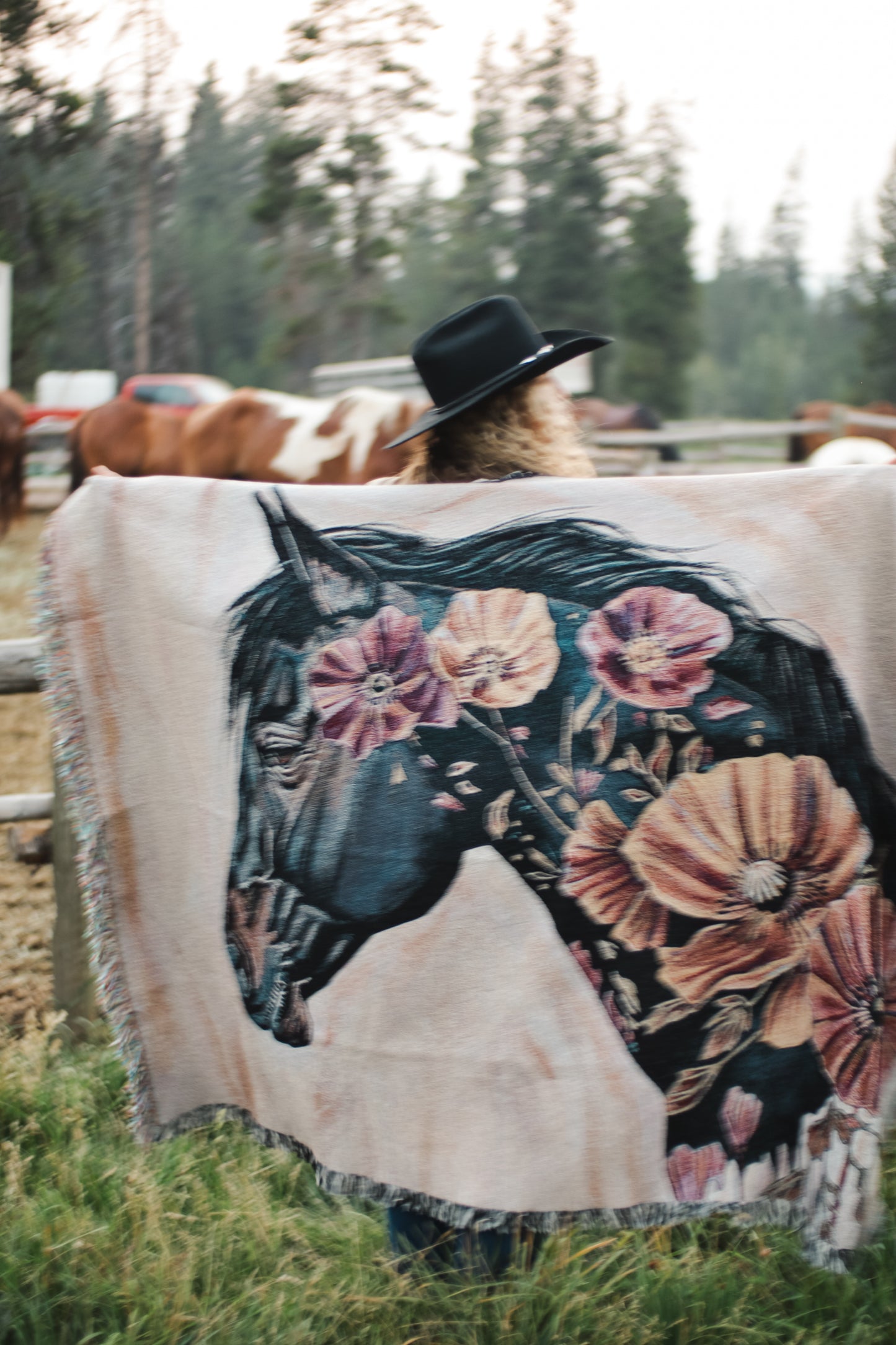 "waiting for you" art blanket
