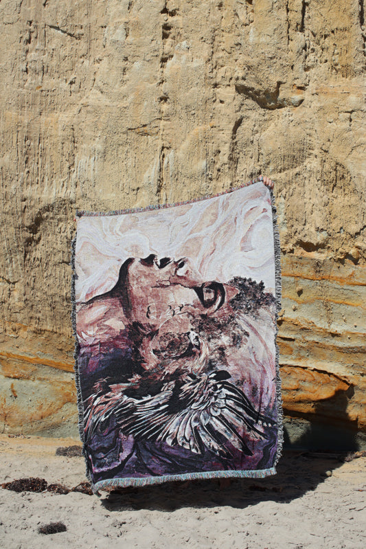 "set me free" art blanket