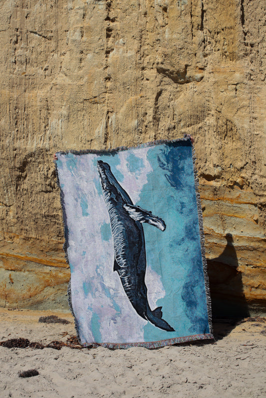 "above the clouds" art blanket