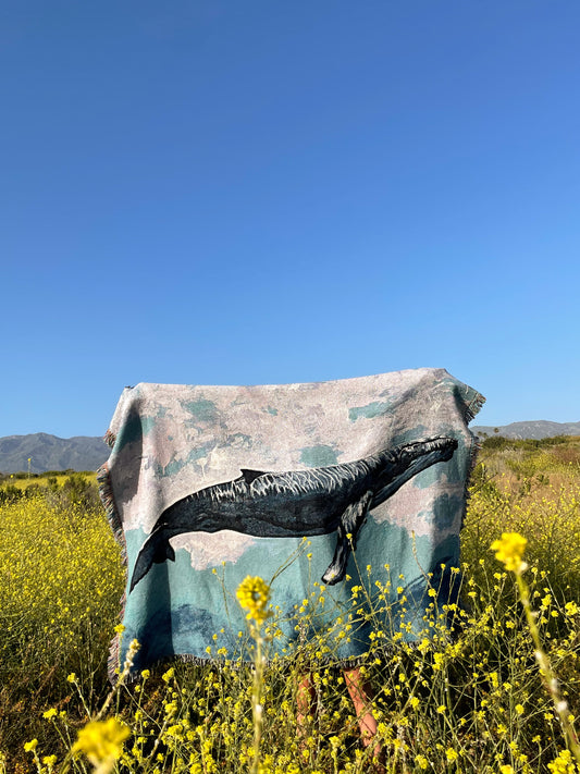 "above the clouds" art blanket